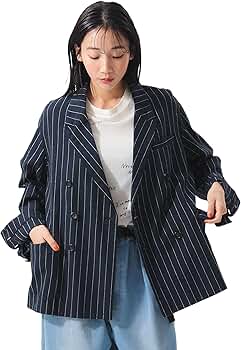Ray BEAMS ネイビー ピンストライプ テーラードジャケット Ray BEAMS ネイビー ピンストライプ テーラードジャケット Ray